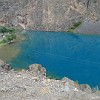 The fourth lake is the Nofin Lake at 1820 m. All lakes are in fact very different, changing the colors from turquoise to green, blue and even black depending on sun position in the sky.